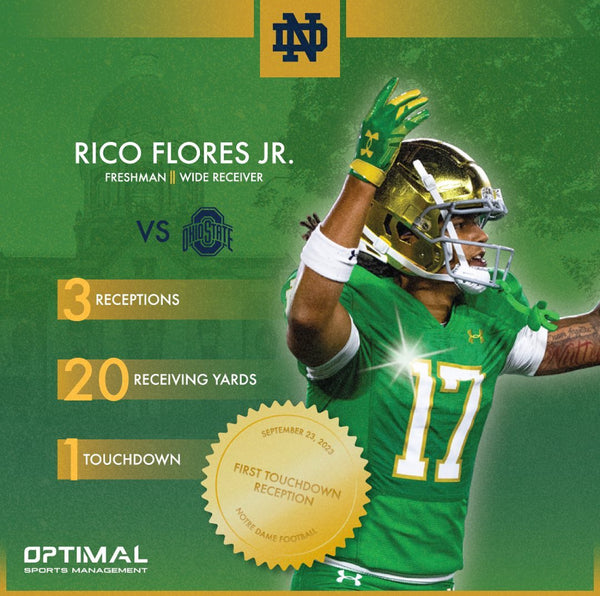 Rico Flores Jr. Scores His First Collegiate Touchdown